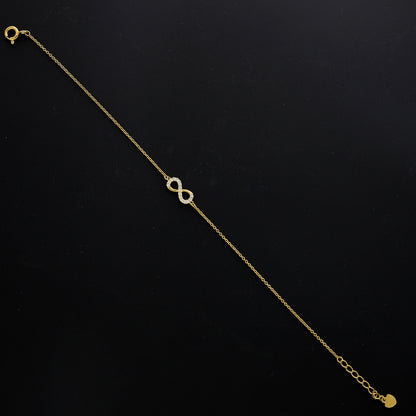 Sterling Silver 925 Infinity Charm Bracelet - FKJBRLSL10705