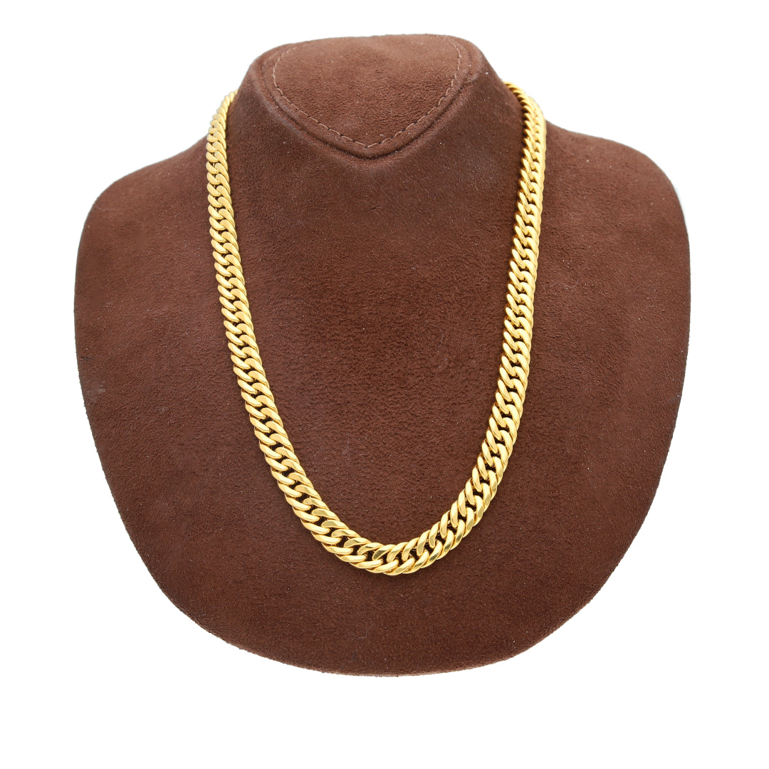 Gold Classic Bold Curb Link Chain 21KT - FKJCN21KM10399