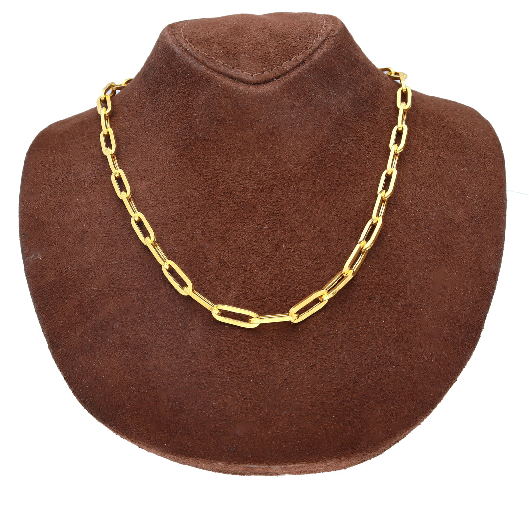 Gold Statement Paperclip Chain 21KT - FKJCN21KM10401