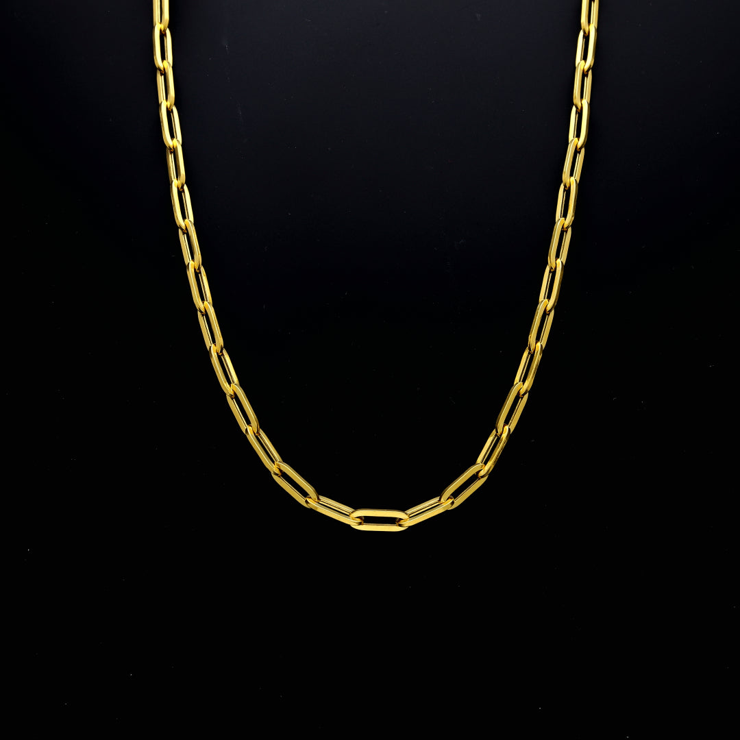 Gold Statement Paperclip Chain 21KT - FKJCN21KM10401