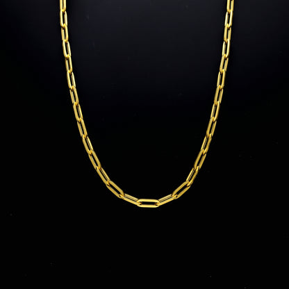 Gold Statement Paperclip Chain 21KT - FKJCN21KM10401