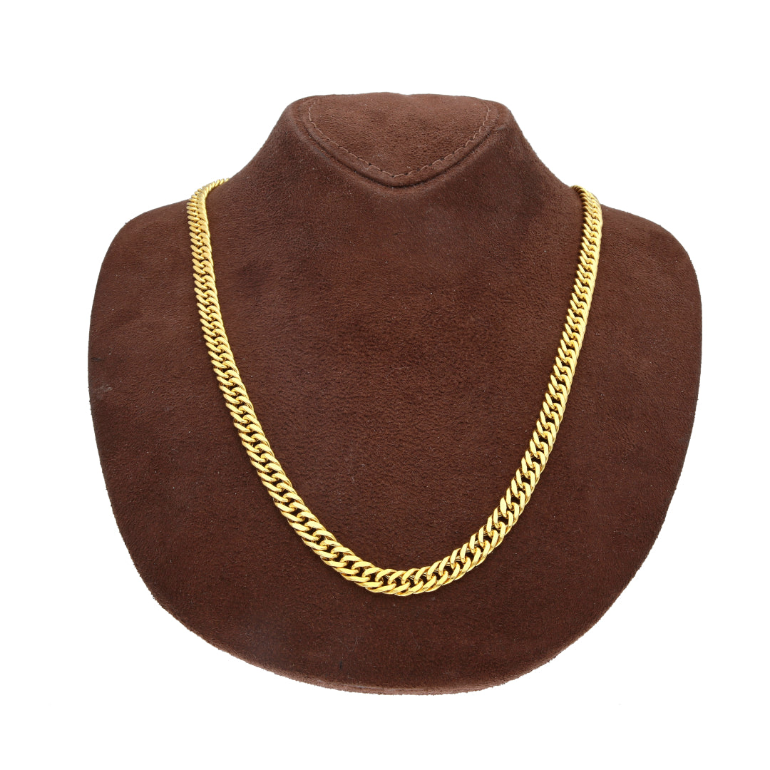 Gold Polished Curb Link Chain 21KT - FKJCN21KM10404