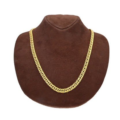 Gold Polished Curb Link Chain 21KT - FKJCN21KM10404