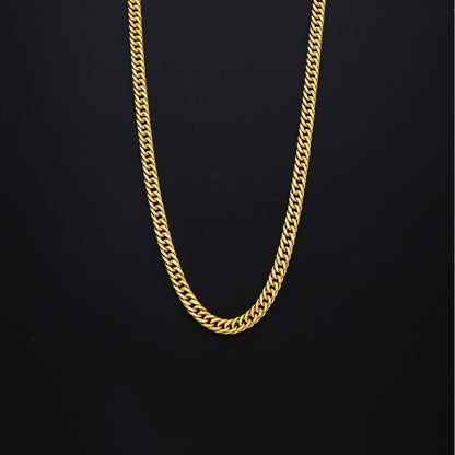 Gold Polished Curb Link Chain 21KT - FKJCN21KM10404