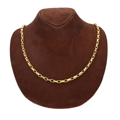 Gold Rectangular Link Chain 21KT - FKJCN21KM10406