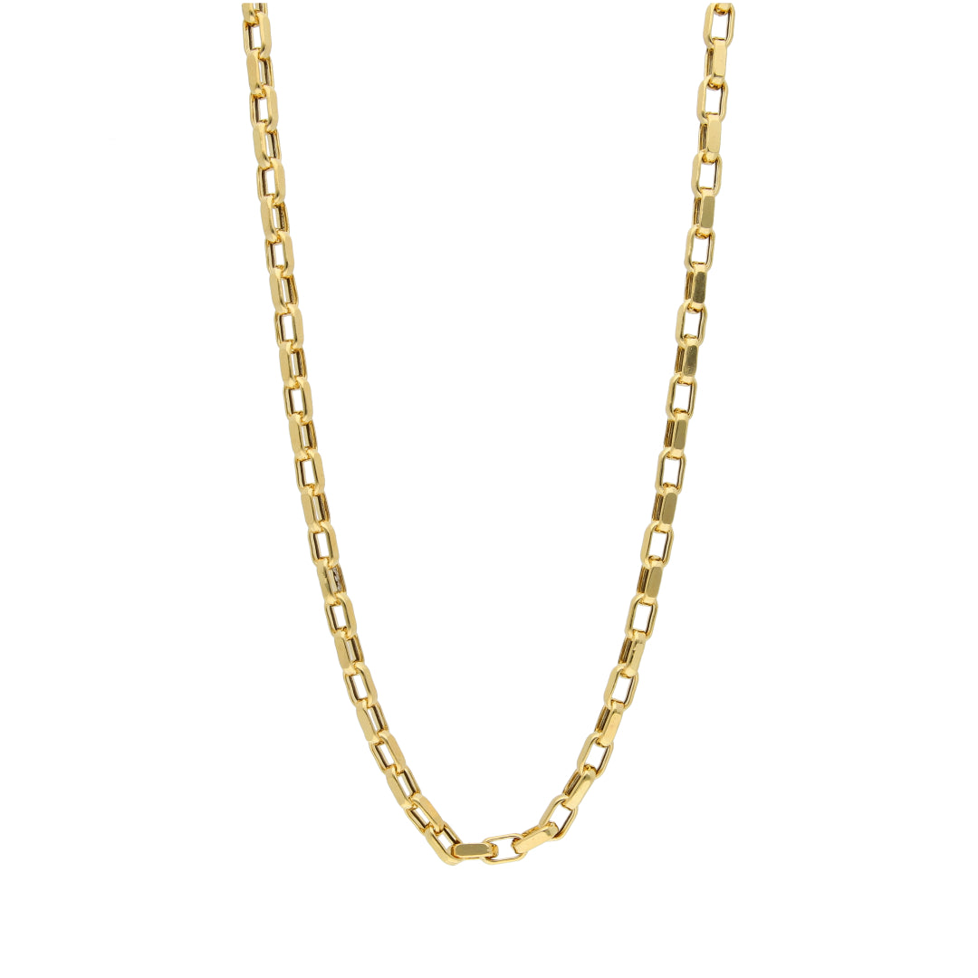 Gold Rectangular Link Chain 21KT - FKJCN21KM10406
