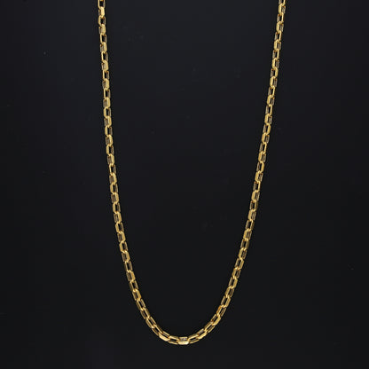 Gold Rectangular Link Chain 21KT - FKJCN21KM10406