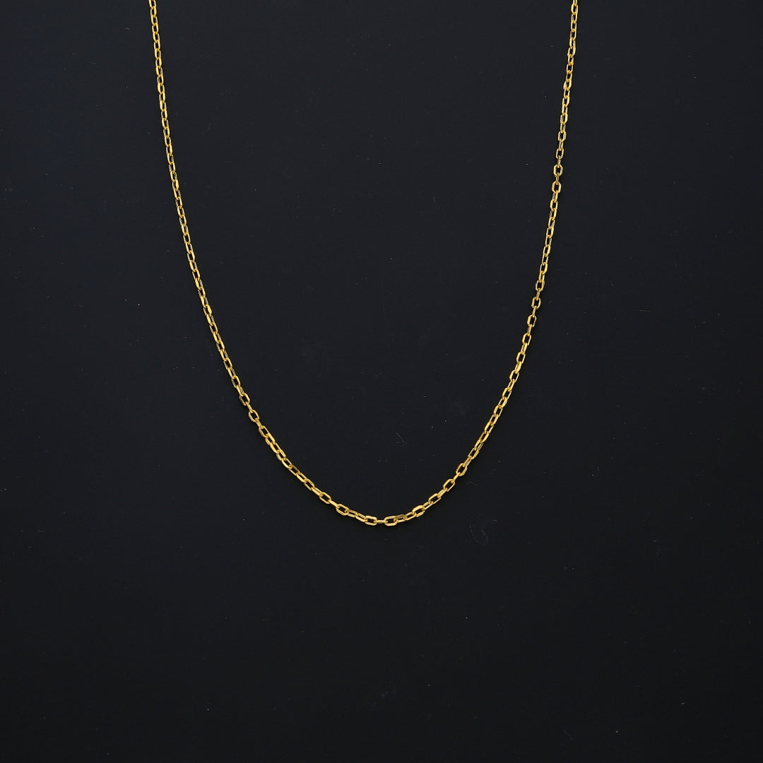 Gold Thin Interlink Chain 21KT - FKJCN21KM10426