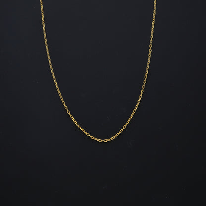Gold Thin Interlink Chain 21KT - FKJCN21KM10426