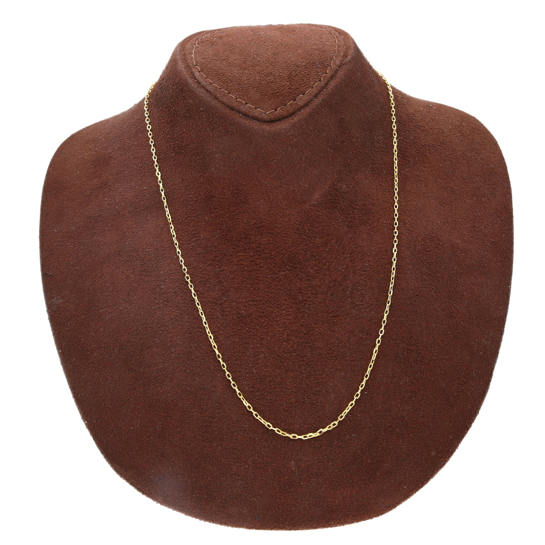 Gold Thin Interlink Chain 21KT - FKJCN21KM10429
