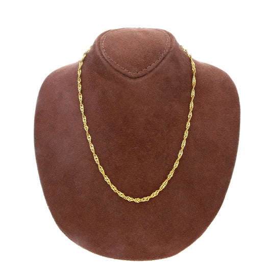Gold Twisted Rope Chain 21KT - FKJCN21KM10498
