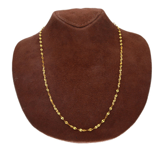 Gold Twisted Rope Link Chain 21KT - FKJCN21KM10503