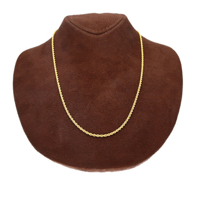Gold Rope Twist Chain 21KT - FKJCN21KM10508