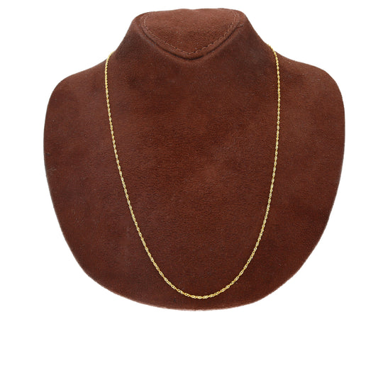 Gold Slim Rope Chain 21KT - FKJCN21KM10510