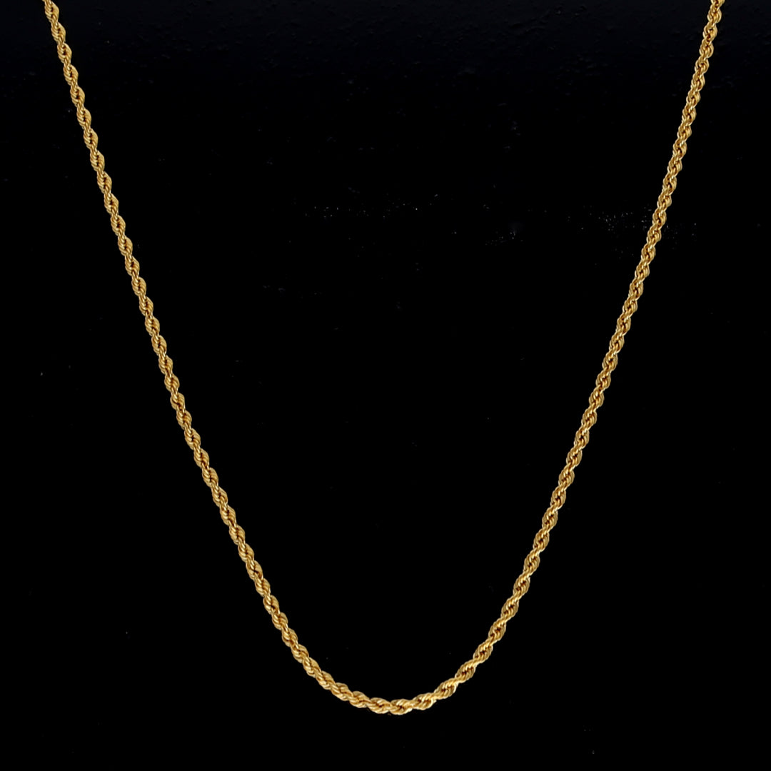 Gold Rope-Style Chain 21KT - FKJCN21KM10924