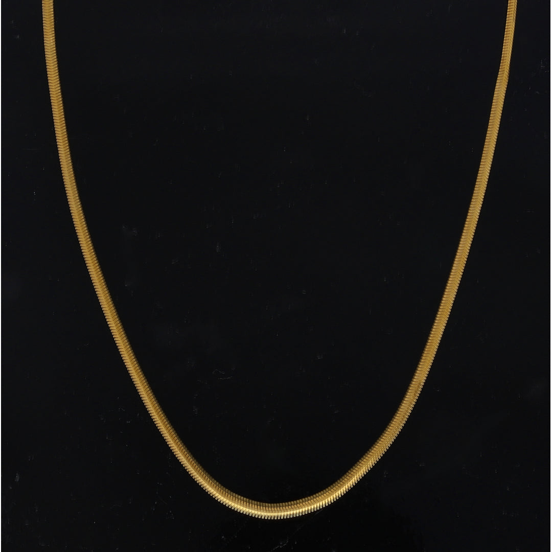 Gold Smooth Snake Chain 21KT - FKJCN21KM10938
