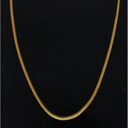 Gold Smooth Snake Chain 21KT - FKJCN21KM10938