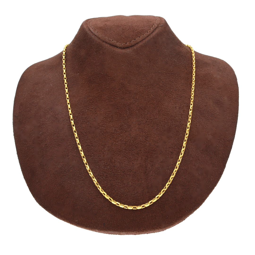 Gold Rectangular Link Chain 21KT - FKJCN21KM10939
