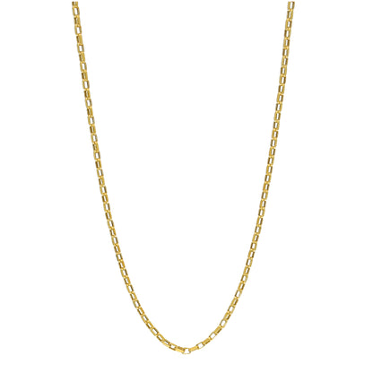 Gold Rectangular Link Chain 21KT - FKJCN21KM10939