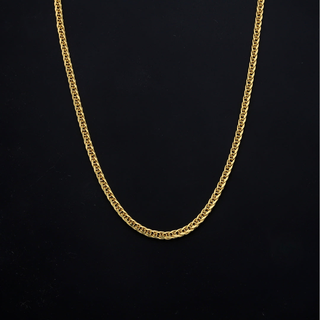 Gold Braided Link Chain 21KT - FKJCN21KM11584
