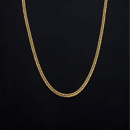 Gold Braided Link Chain 21KT - FKJCN21KM11584