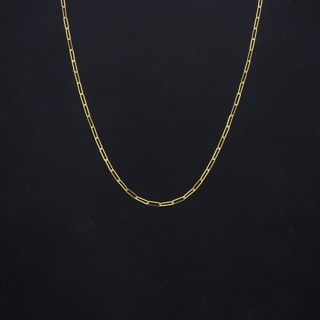Gold Paperclip Chain 21KT - FKJCN21KM11840