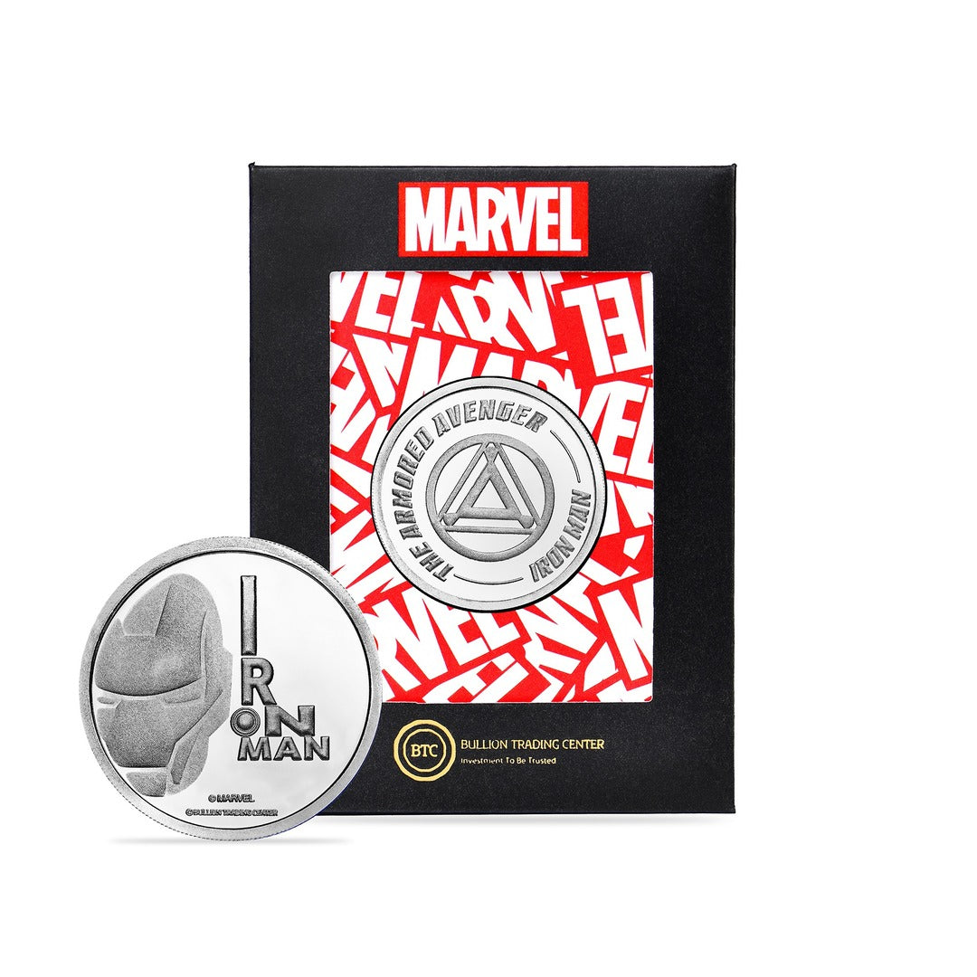 Disney 50 Grams Iron Man Silver Coin BTC 999.0 Silver - FKJCONSL6731