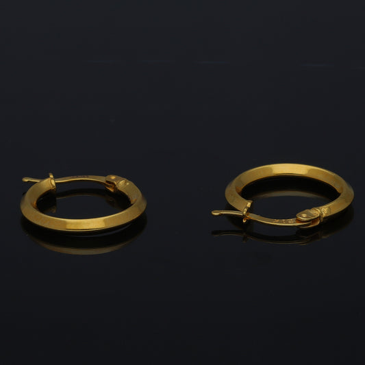 Gold Classic Hoop Earrings 21KT - FKJERN21KM11268