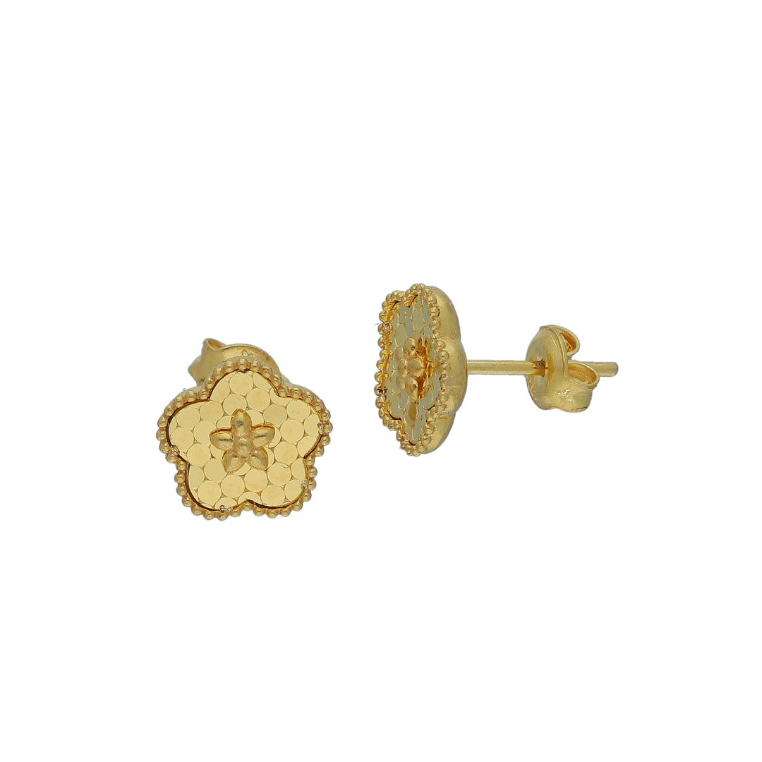 Gold Flower Earrings 21KT - FKJERN21KM11384