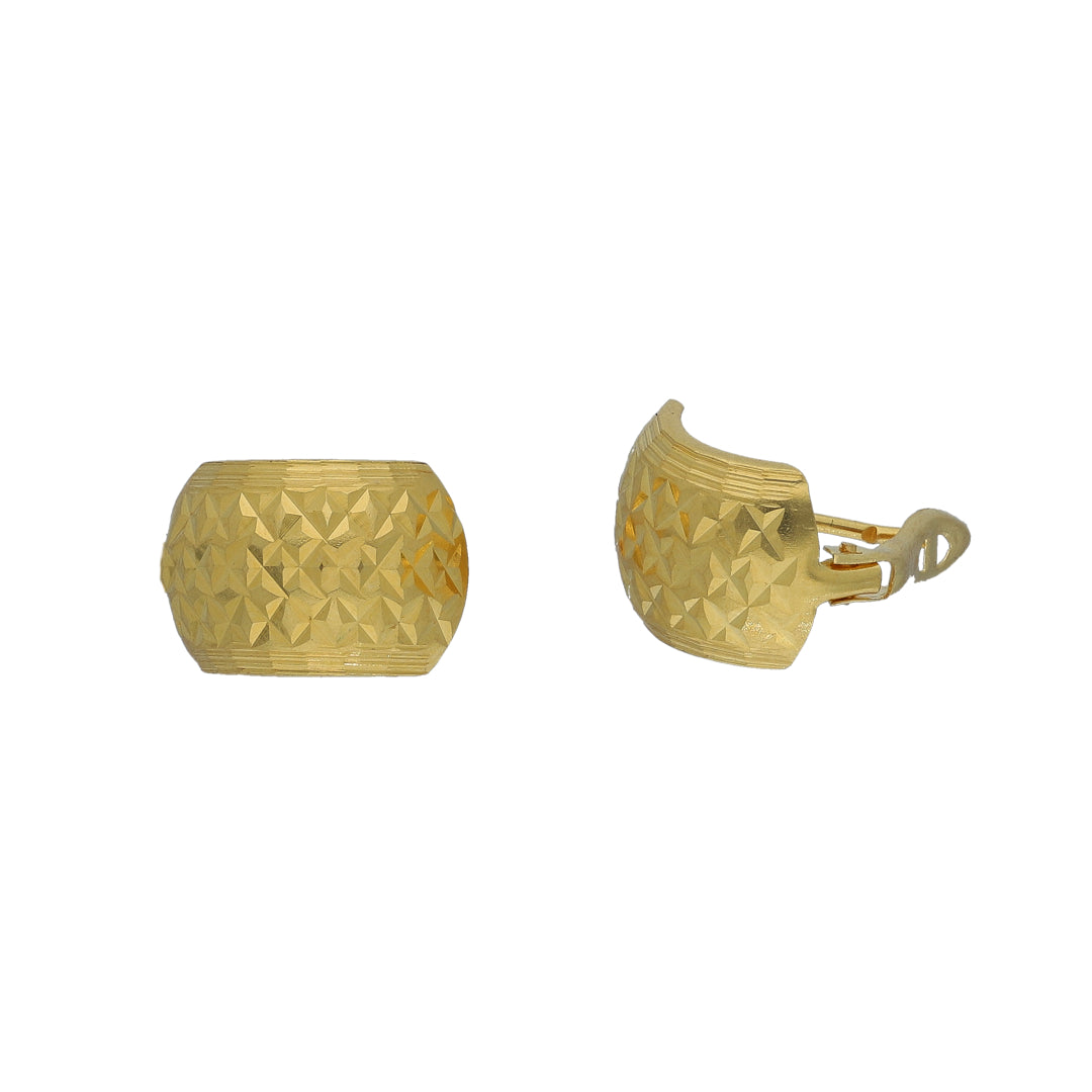 Gold Faceted Earrings 21KT - FKJERN21KM11390