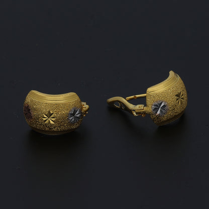 Gold Modern Earrings 21KT - FKJERN21KM11401