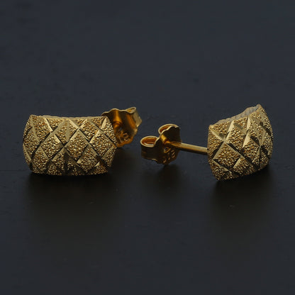 Gold Designer Earrings 21KT - FKJERN21KM11407