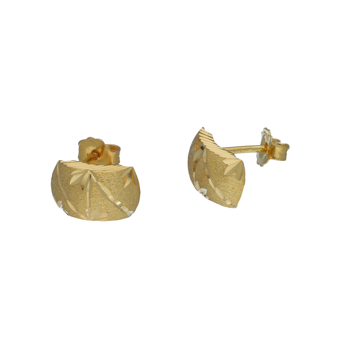 Gold Luxe Textured Earrings 21KT - FKJERN21KM11424
