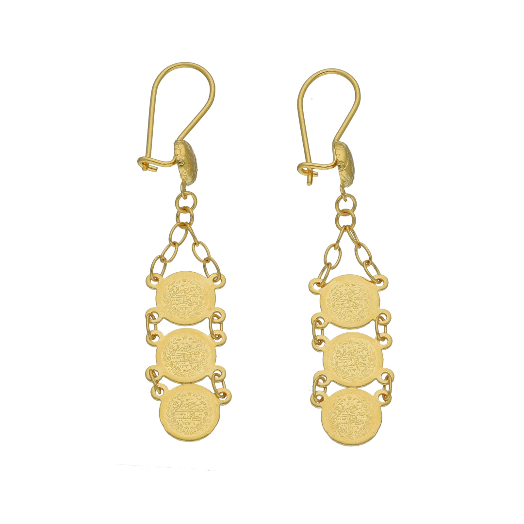 Gold Luxe Vintage Earrings 21KT - FKJERN21KM11428