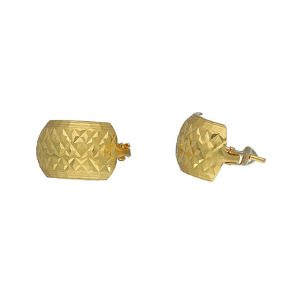Gold Chic Textured Earrings 21KT - FKJERN21KM11432
