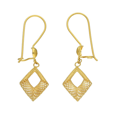 Gold Statement Filigree Earrings 21KT - FKJERN21KM11475