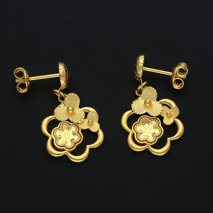 Gold Luxe Blossom Earrings 21KT - FKJERN21KM11519