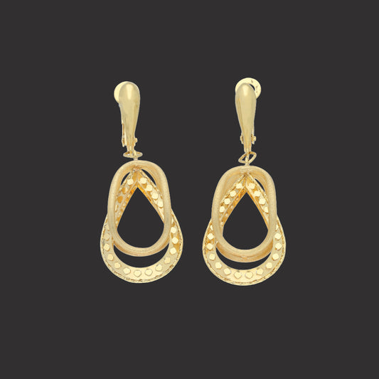 Gold Hanging Earrings 21KT - FKJERN21KM11724