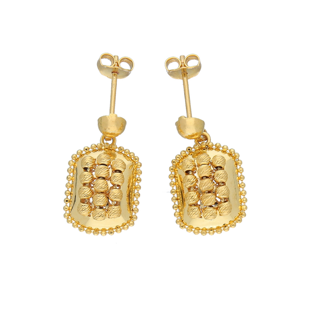 Gold Hanging Earrings 21KT - FKJERN21KM11779