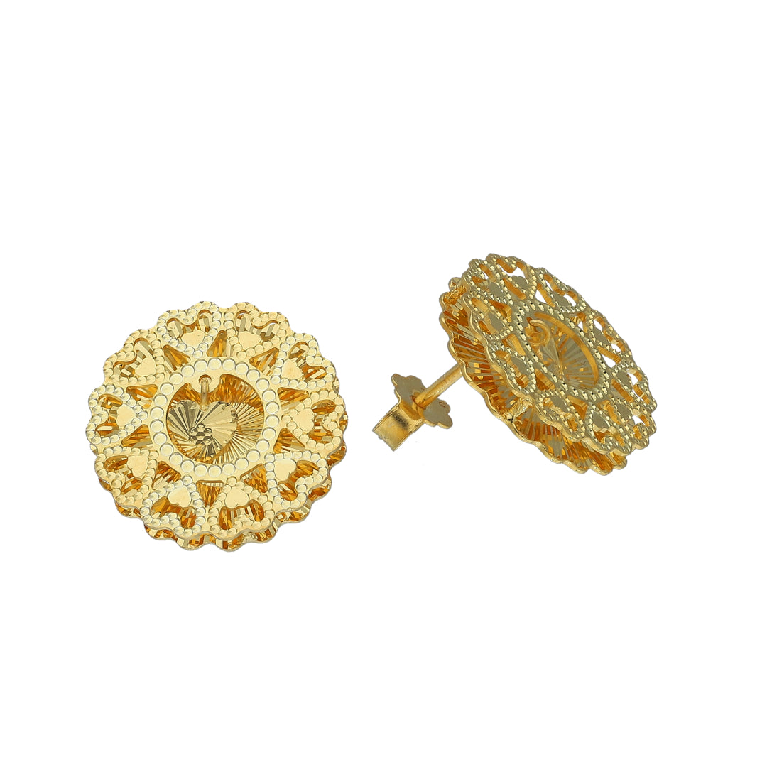 Gold Turkish Design Earrings 21KT - FKJERN21KM11842