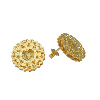 Gold Turkish Design Earrings 21KT - FKJERN21KM11842