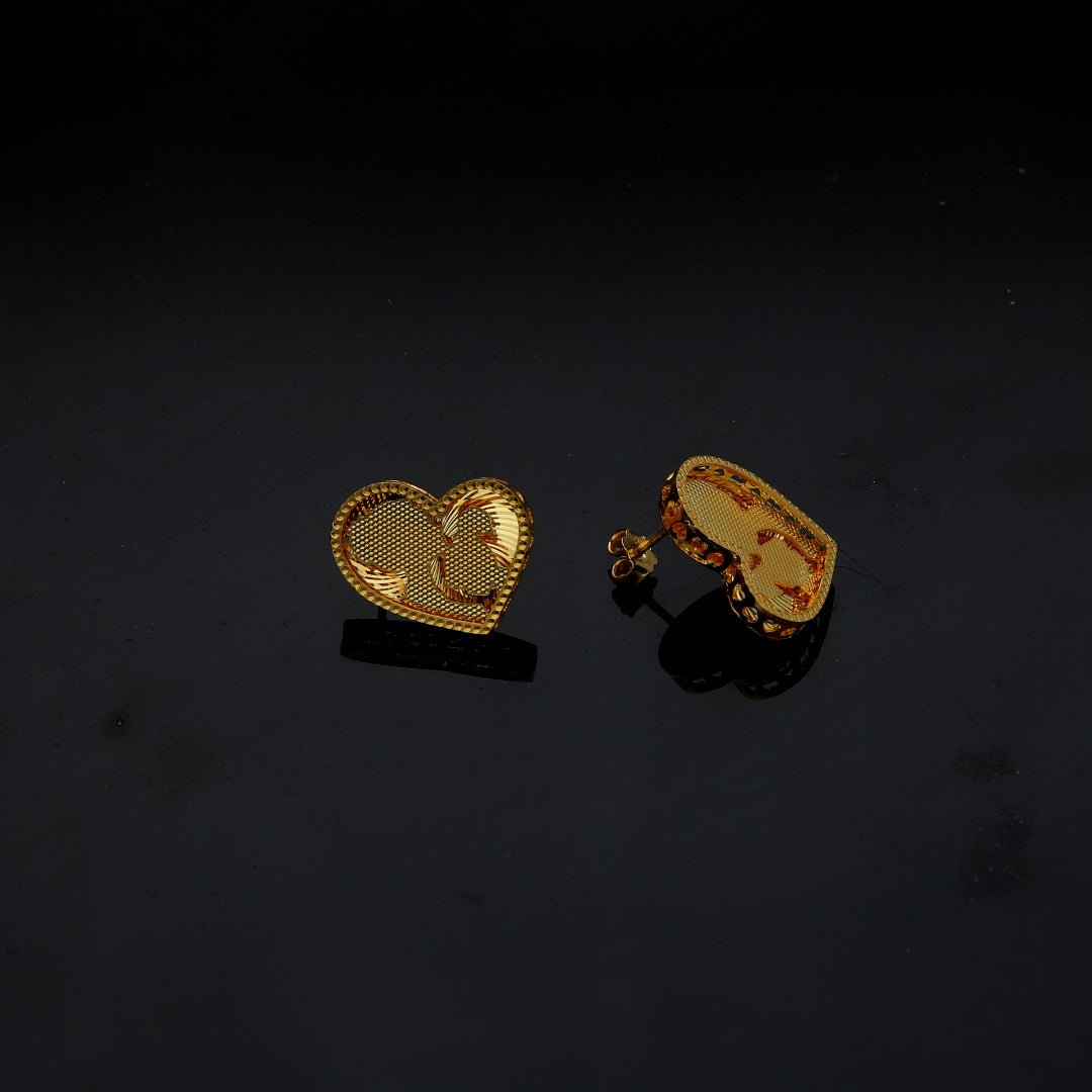 Gold Mother & Daughter Earrings 21KT - FKJERN21KM11871