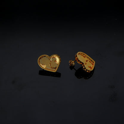 Gold Mother & Daughter Earrings 21KT - FKJERN21KM11871