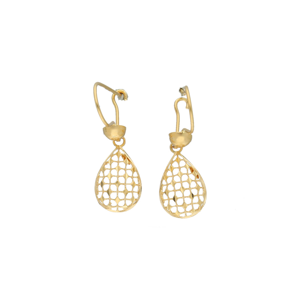 Gold Hanging Earrings 21KT - FKJERN21KM11873