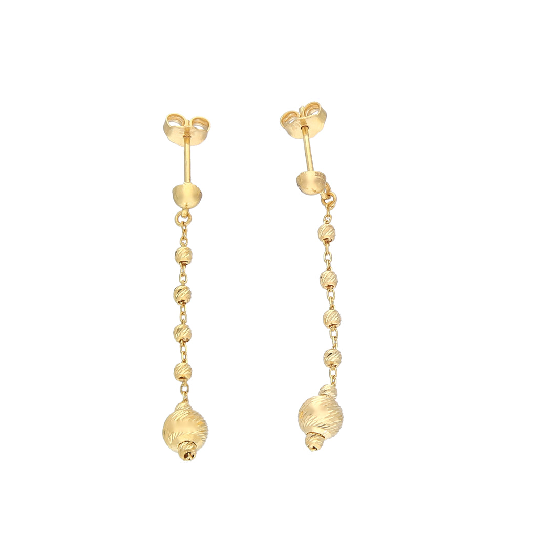 Gold Hanging Earrings 21KT - FKJERN21KM11878