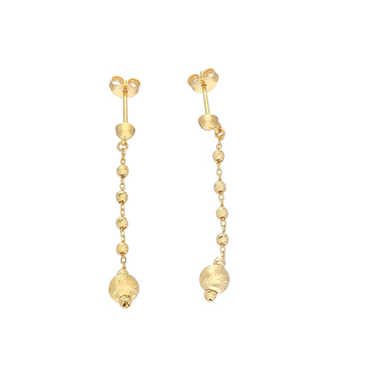 Gold Hanging Earrings 21KT - FKJERN21KM11878