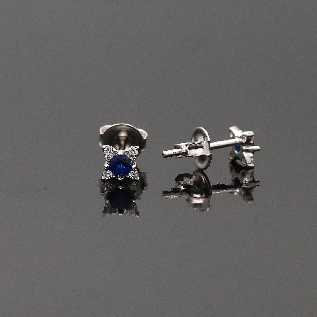 Sterling Silver 925 Blue Aura Earrings - FKJERNSL10821