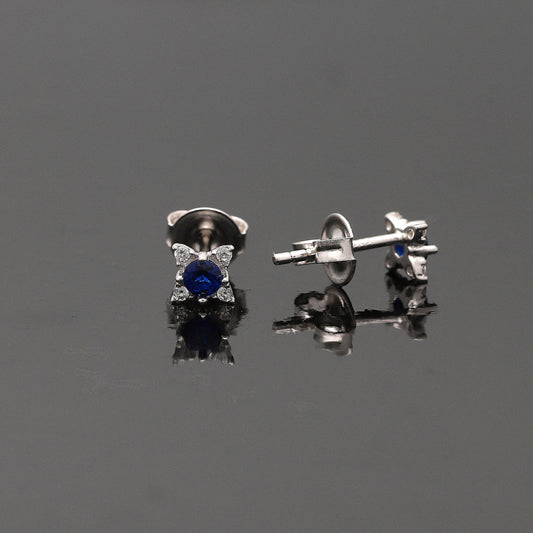 Sterling Silver 925 Blue Aura Earrings - FKJERNSL10821