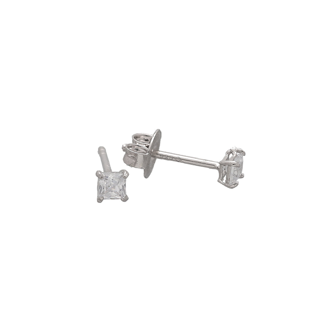 Sterling Silver 925 Luna Square Earrings - FKJERNSL10822