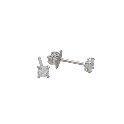 Sterling Silver 925 Luna Square Earrings - FKJERNSL10822